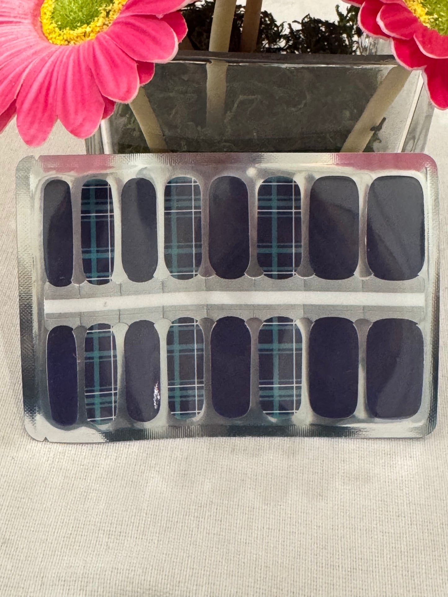 Midnight Tartan Nail Wraps