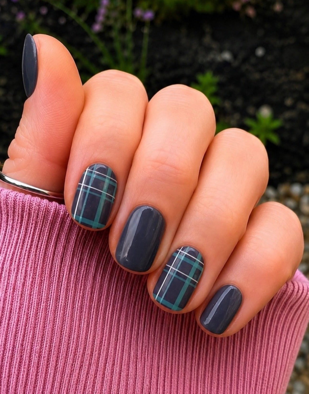 Midnight Tartan Nail Wraps