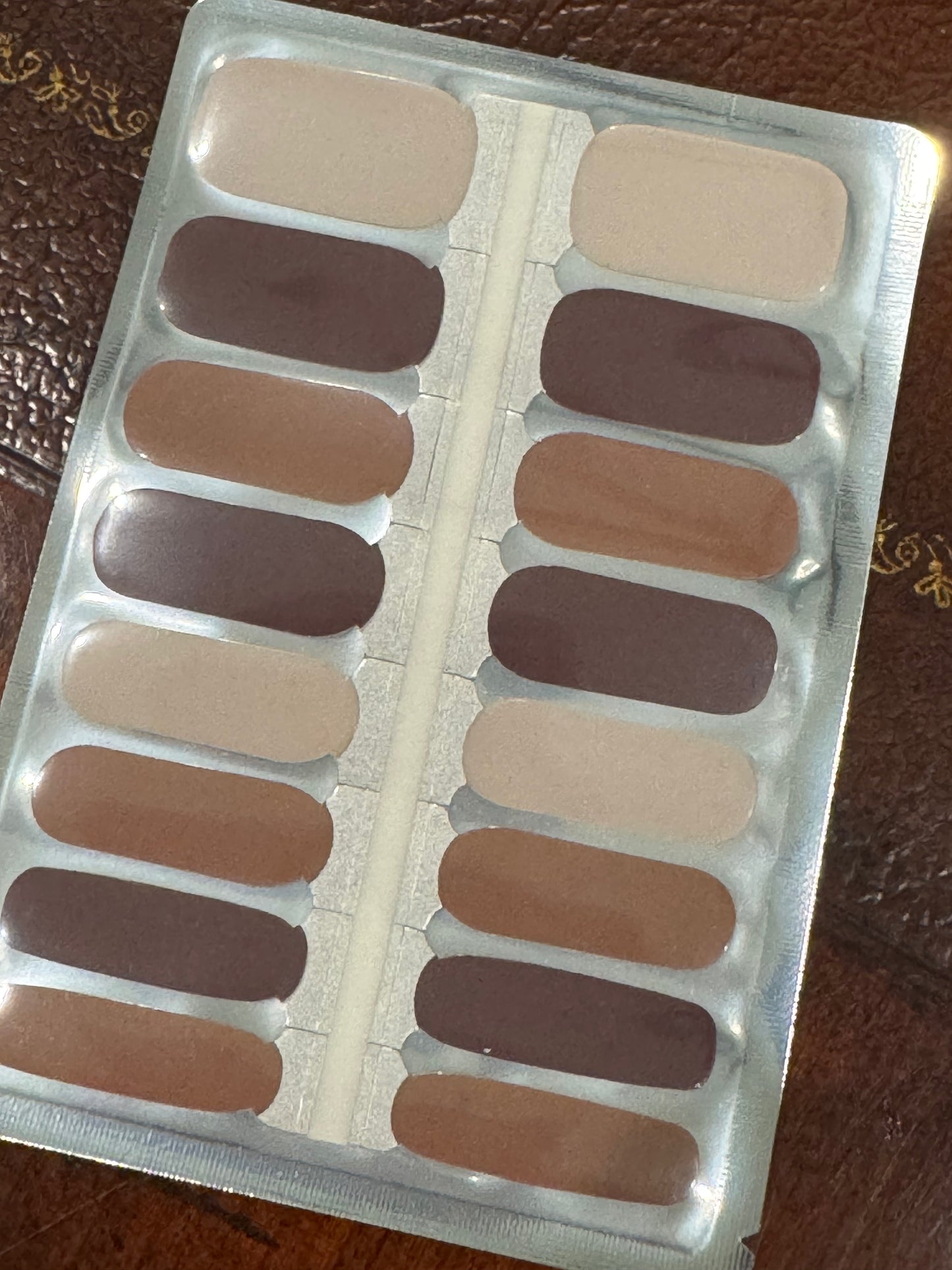 Espresso Latte Neutral Brown Nail Wraps