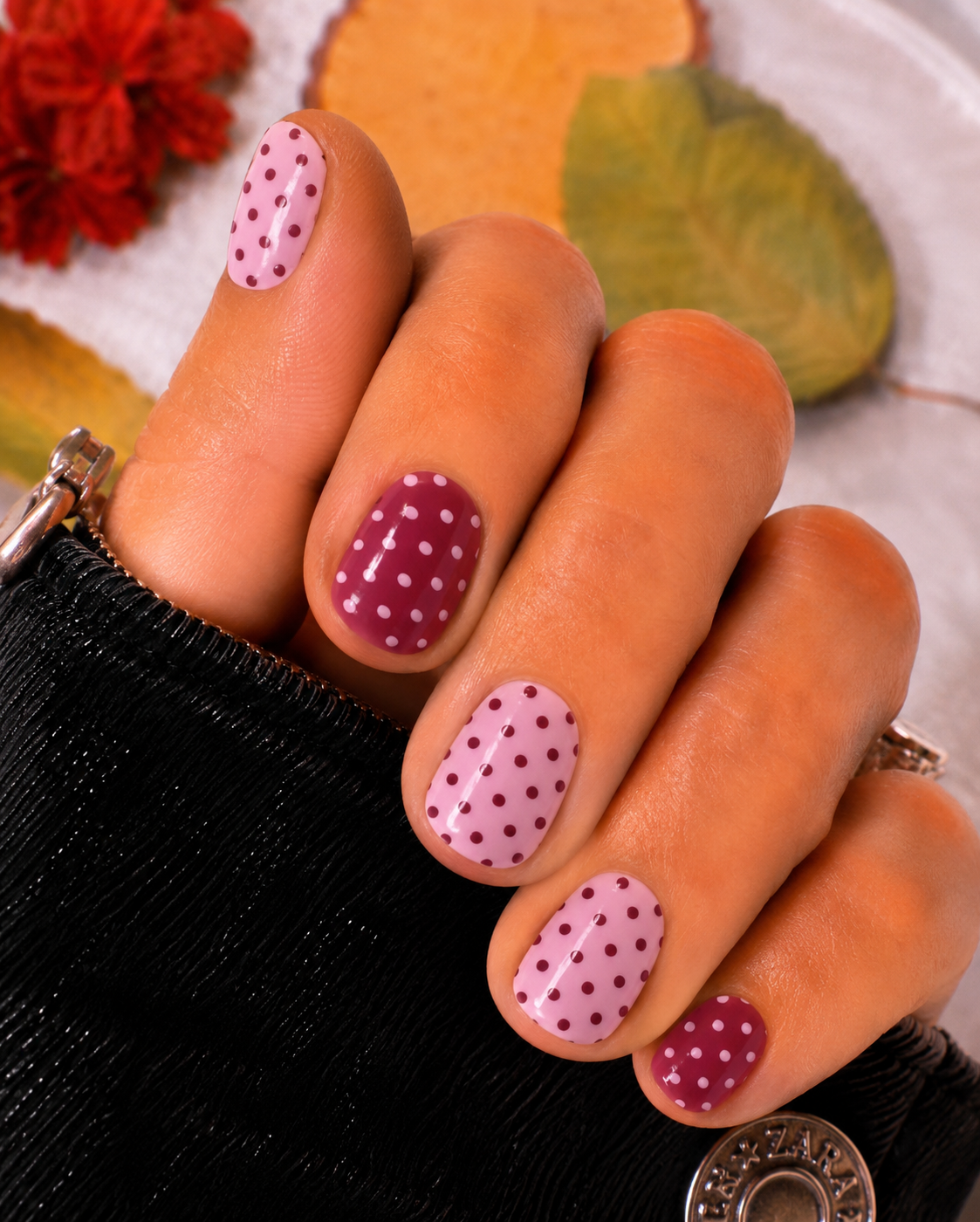 Cherry Pop Dots Nail Wraps