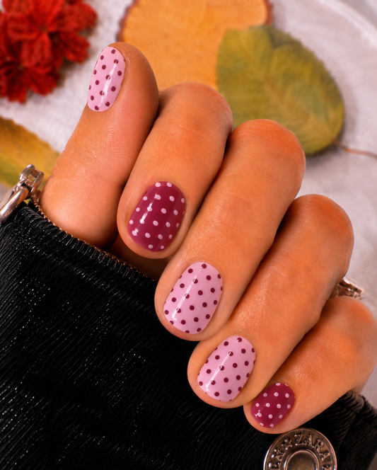 Cherry Pop Dots Nail Wraps